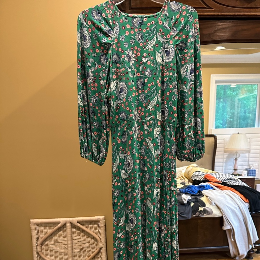 Pretty maxi green Boden dress size 10 US